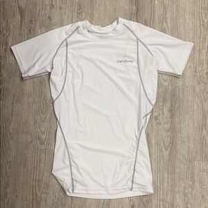 Men's White Rash Guard Swim Shirt